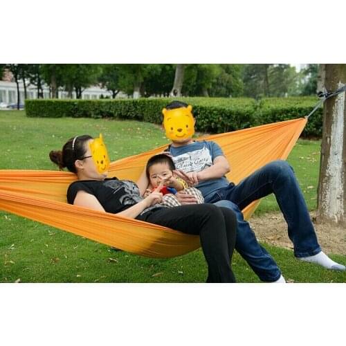 270*160cm 190*72cm Outdoor Original Brand Double individual hammock camping Parachute cloth bedroom canopy Thicken swing hammock