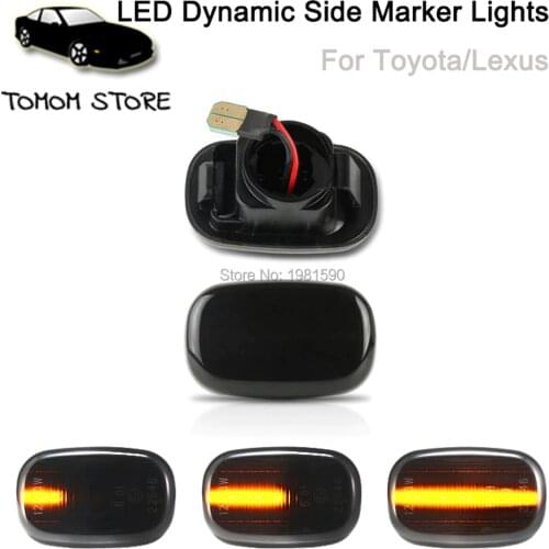 2x led dynamic side marker turn signal lights for Lexus GS 300 RX XU1 RX300 330 350 400h MCU3 GSU3 MHU3 car styling accessory