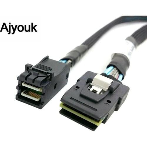 50PCS Internal Mini SAS High Density HD SFF-8643 To SFF-8087 Data Cable For Server Hard Disk Cord 50CM 100CM