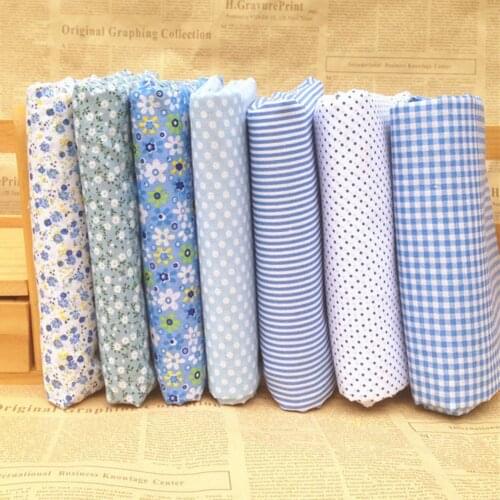 7Pcs/Set Fabric Floral Plaid Cotton Cloth DIY Craft Sewing Handmade Accessories Cloth DIY Craft Sewing Handmade Accessories Clot