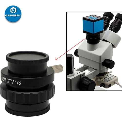 C-mount SZMCTV 1/3 1/2 1 Adapter C-mount Lens For Trinocular Microscope HDMI VGA Camera 0.3X 0.5X 1X Stereo Microscope Adapter