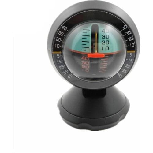 Car Slope Meter Round Inclinometer Tilt Gauge Indicator Gradient Protractor Vehicle Balancer Adjustable Auto Level Measure Tool