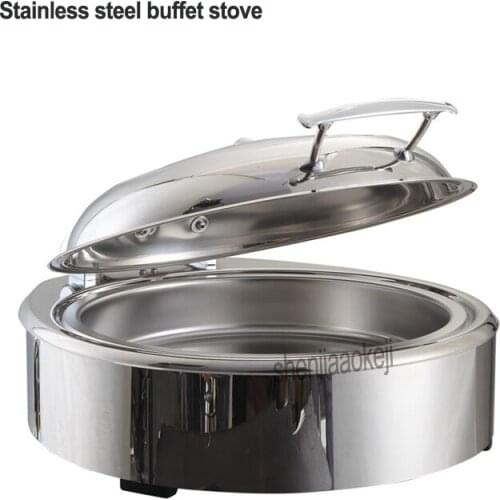 Stainless steel buffet stove Electric heating hotel buffet tableware Temperature adjustable Restaurant insulation furnace 220v