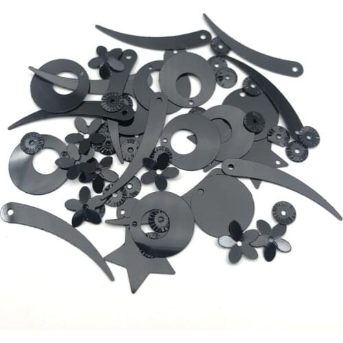 20g Black Series Loose Sequin Paillette Crafts Sewing,Women/Kids Garment DIY Accessories