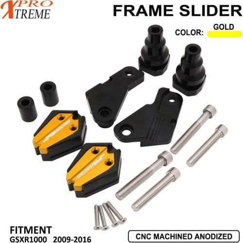 CNC Motorcycle Frame Slider Crash Pad Protector Guard For SUZUKI GSXR1000 gsxr-1000 2009 2010 2011 2012 2013 2014 2015 2016