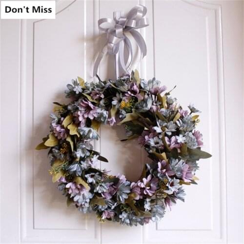 Door Decor Simulation Flower Wreath Festival Party Decoration Valentine Day Birthday Gift Flower Garland Navidad Corona Puerta