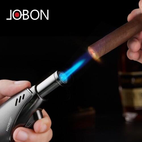 BBQ Torch Jet Flame Lighter Spray Gun Windproof Turbo Metal Butane Gas Kitchen Cigarette Cigar Lighter Gadgets For Man Outdoor
