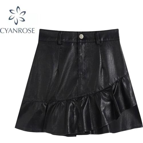 Mina buy funny Women's Leather Skirts