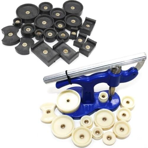 20 Pcs Watch Back Press Fitting Dies Repair Kit Round Rectangular