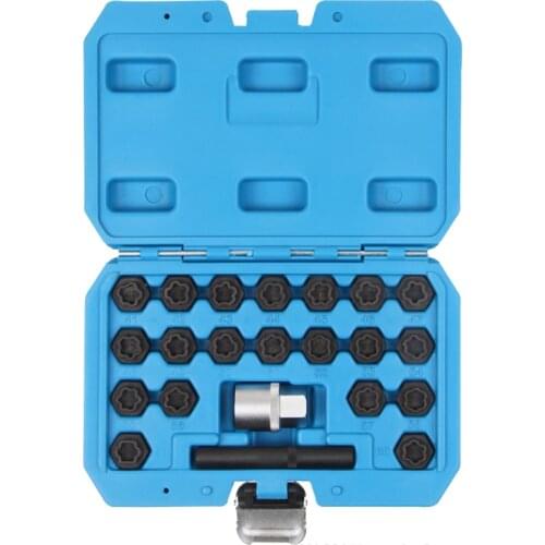 22pcs Anti Theft Screws Removal and Install Socket Sleeve Set For B-M-W Wheel Lock Lugnut