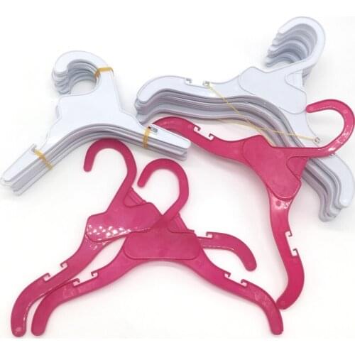 Pet Clothes Plastic Tough Hanger Solid Non-slip Puppy and Cat Coat Hangers Hook Save-space Wordrobe Storage Pet Clothes Rack