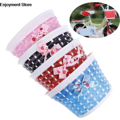 1PC Cute Fiets Mand Front Bag Rear Mand Fietstassen Fiets Strik Front Mand Voor Kinderen Meisje fietsen Bicycle Basket