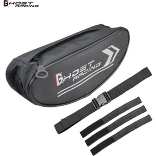 GHOST RACING Motorcycle Handlebar Bag Waist Bag Waterproof Motorcycle Fork Bag Travel Messenger Bag