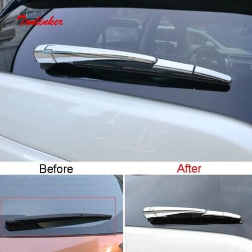 Tonlinker Exterior Rear wiper Cover case stickers for Nissan Murano 2015-19 Car styling 4 PCS ABS Chrome Cover stickers