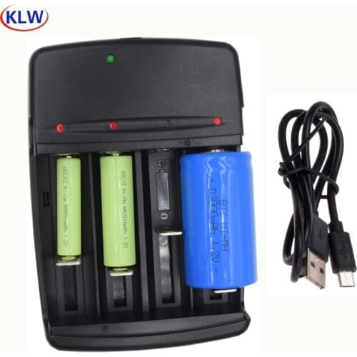 4 Slots LED Display Smart Intelligent Battery Charger for A AA AAA C D SC NiCd NiMh Rechargeable Batteries EU US Plug