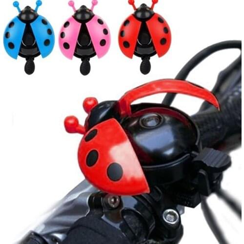 Novelty Bike Bells Alarm Horn Bicycle Ladybug Bell Ladybird Alarm Bike Metal Handlebar Horn Cycling Safety warning Accessories
