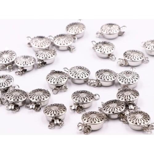 20PCS Wholesale Snap Clasps Hooks Button Metal Accessory Finding for DIY Necklace Bracelet Machining Parts Jewelry Making A532