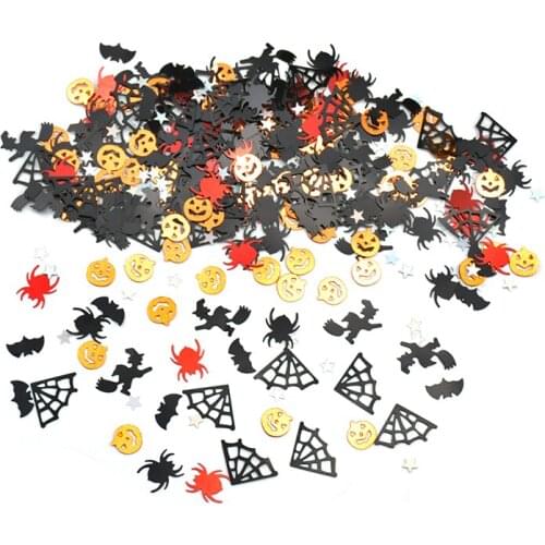 Spooky Halloween Table Decoration Confetti Pumpkin Spider Web Witch Bat Throw Confetti Sprinkle Home Festival Party Supplies