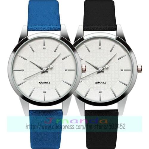 100pcs/lot fashion silver case no logo leather watch hot selling candy colors lady men quartz casual wrist watch wholesale clock