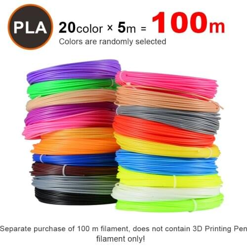 New Free Shipping 20Pieces/lot 3D Printer Filament 5M/pcs 20 Colors 1.75mm PLA 3D Print Filament For 3D Printer Or 3D Pen