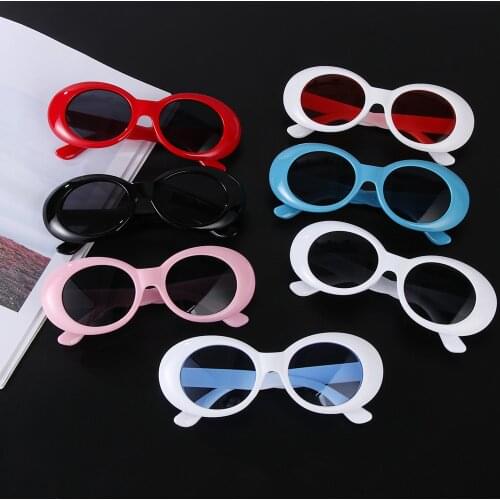 2021 new fashion personality oval sunglasses ladies hot sale fashion sunglasses retro ladies white black ultraviolet glasses