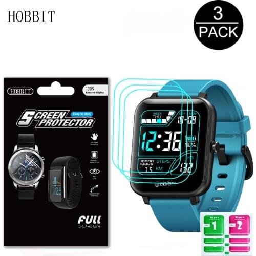 3Pcs HD Clear 4H Anti-Scratch Film 2020 NEW For Zeblaze GTS Smart Watch Full Screen Protector Soft TPU Hydrogel Film Not Glass