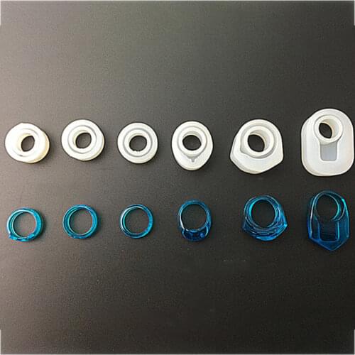 6pcs/set Silicone Ring Mould Handmade Decoration Jewellery Rings Craft Circle Design Resin Casting Mold Making Tools