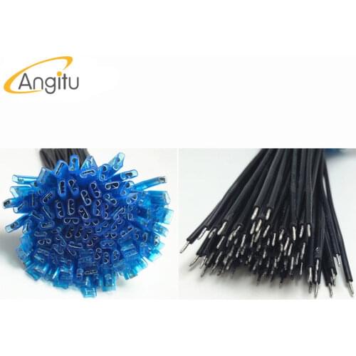 Angitu 50pcs 6.3/4.8/2.8MM Terminal Pin Crimped Cable Spring Terminal QWT Electric Quick Butt Spade Faston Wire Cable