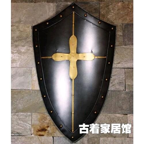 Shipping / European medieval Crusader shield / iron / simulation retro European armour props ornaments