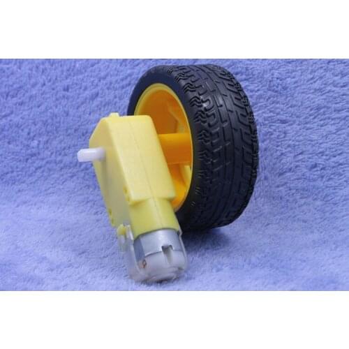 Deceleration DC Motor + Wheel / Smart Car Chassis Motor / Robot Wheel