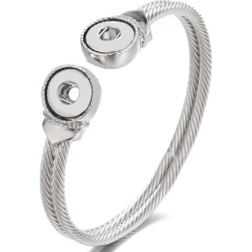 Hot Sale Snap Chain Link Bracelets & Bangles For Women snap bracelet Fit 12MM Snap Strand Bracelets The Bloomer Jewelry