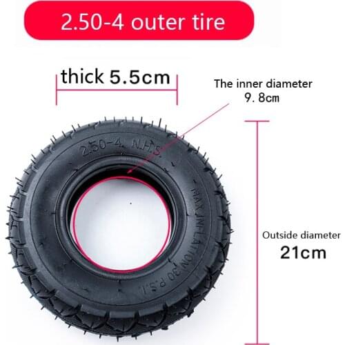 Good Quality 2.50-4 Tire and Inner Tube 2.50-4" for Hand Truck/Utility Cart Gas & Electric Scooter Bike Gas Scooter Bike Motor