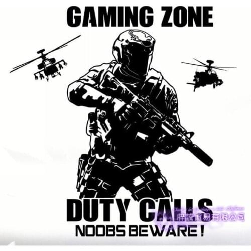 Gaming Zone Handle Wall Sticker Video Play Game Room Decal Gaming Gamer Vinyl Wall Decals Decor Mural Video Game Car Decal
