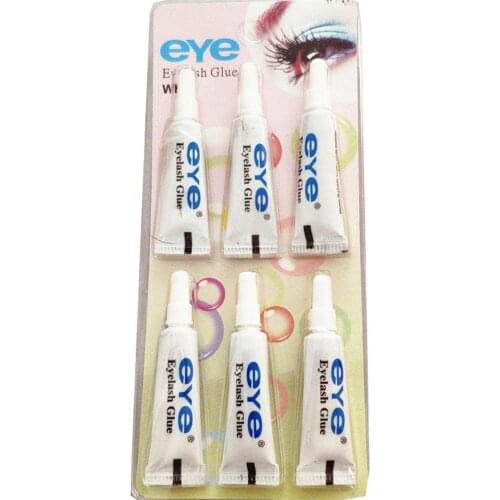 6Pcs Practical Waterproof Eyelashes Glue False Eye Lash Extension Adhesive Paste