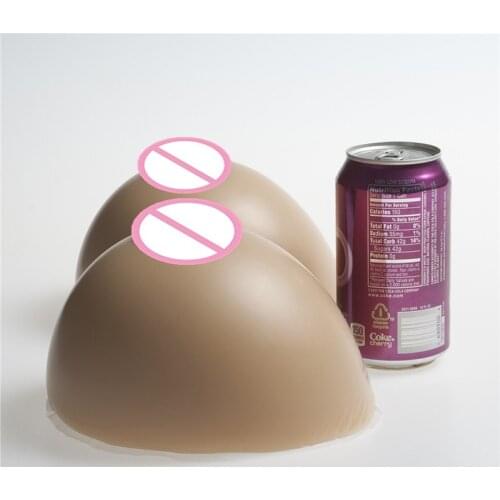 Brown Transgender Breast 2400g/pair G Cup Full Silicone Breast Forms Enhancer Cross Dresseing Fake Realistic Artificial Boobs
