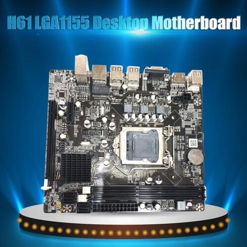 Desktop PC Motherboard LGA 1155 Pin 2 DDR3 Mainboard Support i3 i5 CPU DNF Motherboard Set with Memory H61 Motherboard
