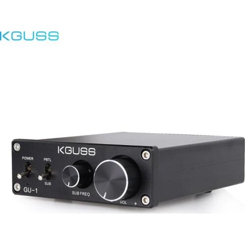 KGUSS GU-1 tpa3116d2 class d mini hifi audio amplifiers can be switched to bass amplifier NE5532P High power amplifier