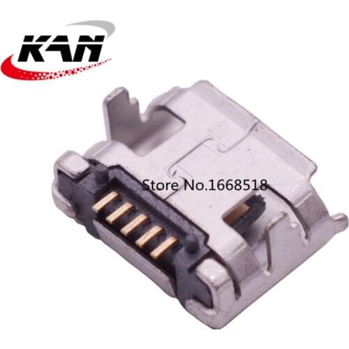 20pcs micro USB mini connector 5pin DIP2 7.2mm short pin 5P Data port Charging port mini usb connector for Mobile end plug