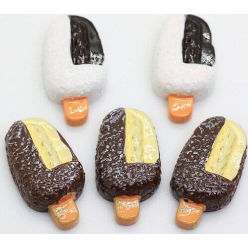 100/50pcs Mini Simulation Popsicle Flatback Planar Resin Craft Supplies For Kids DIY Hair Decoration