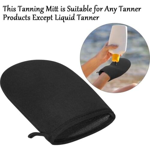 Reusable Body Self Tan Lotion Applicator Glove Body Care Soft Flocked Glove Body Cleaning Glove For Sunless Fake Cream