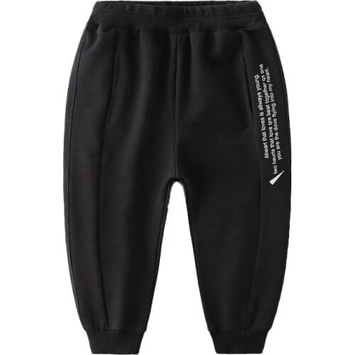 Fashion Boy pants For 2-8Yrs Autumn Solid Boys Casual Sportsstretch Pants Infant letter Trousers kids clothing Children Trousers