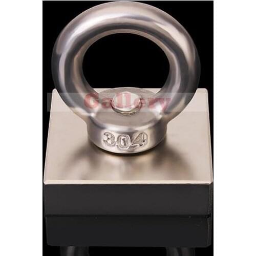 N35 40x40x44 5 Mm Eyebolt Ring Magnet Salvage Tool 15mm Iman Neodimio