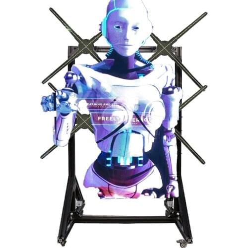 3D Hologram wall Stand for 4 pcs 3d hologram led fan