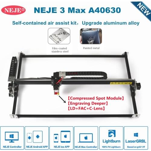 NEJE Master 2S Max 50W A40630 CNC Metal Laser Engraver Cutter Cutting Machine for Stainless Steel Wood Mark,Bluetooth Lightburn