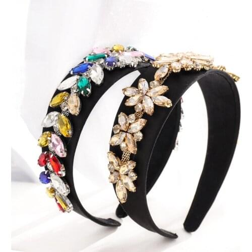 2020 Vintage Pearl Rhinestone Bezel Hairband Women Headband Girls Hair Accessories Opaska Do Wlosow Diademas Para El Pelo