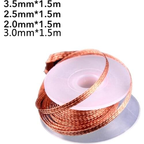 2.0mm 2.5mm 3.5mm Length 1.5M Width Desoldering Braid Welding Solder Remover Wire Lead Cord Flux Repair Tool