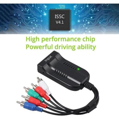 Portable Universal HDMI-compatible to YPbPr Component Video Converter RGB Adapter DC Cable for Home Theater
