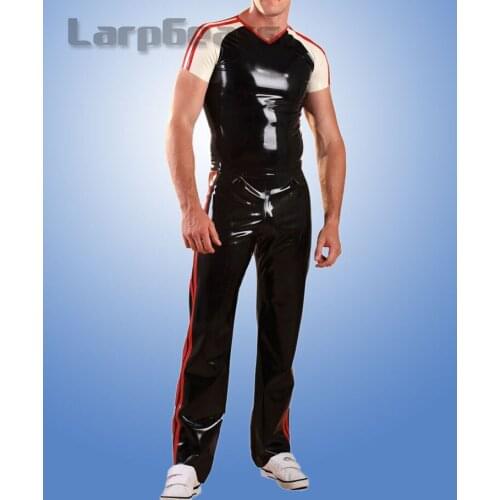 Handmade mens t-shirts and pants clothing set exotic apparel costumes plus size custom made