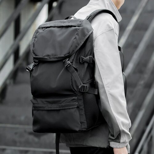 Simple backpack male fashion trend college bag large capacity hiking travel computer backpack male bag