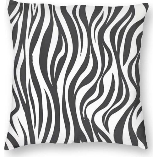 Zebra Skin Print Square Pillow Case Cushions for Sofa Casual Pillowcover Home Decor